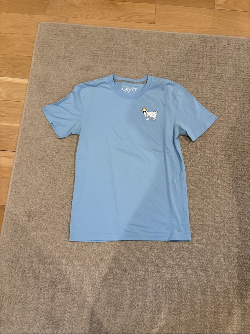 GOAT Light Blue Short Sleeve Logo T-Shirt